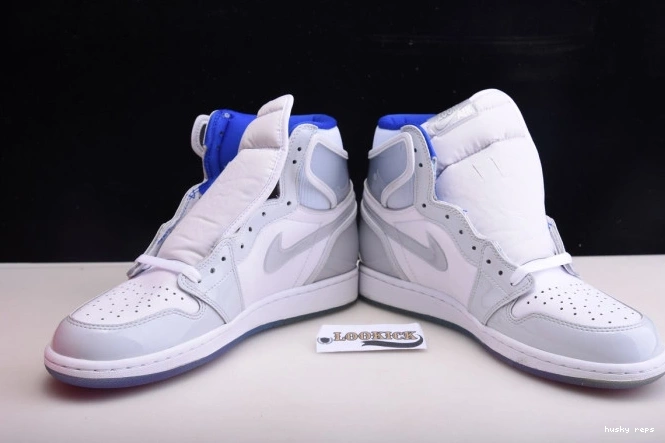 Cheap Husky Air High Retro White Zoom Blue Jordan Racer 1 CK6637-104 0719